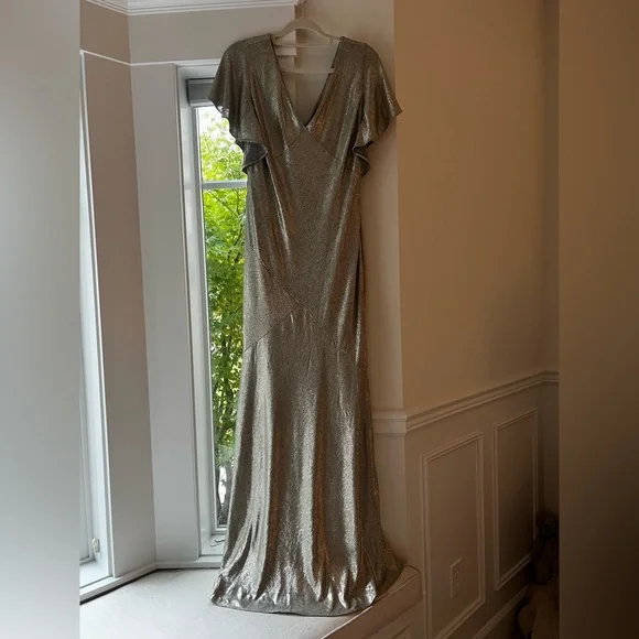 Ralph Lauren gold Foil Print Cape 14 - Picture 2 of 5